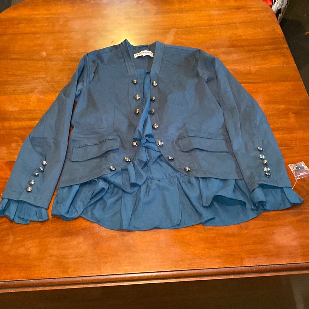 Free People Ruffles punk vampire gothic Jacket Duran Adam 80s Halloween pirate